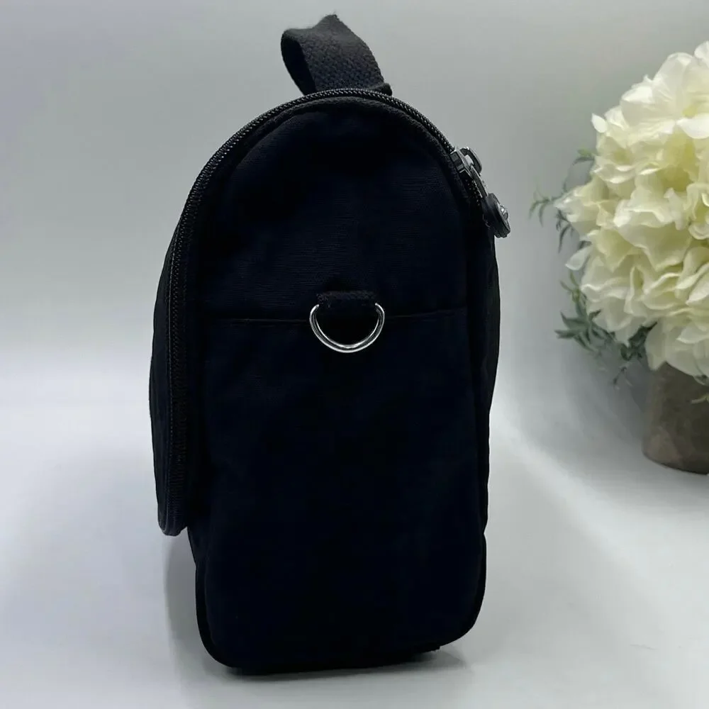 Kipling Kichirou Black Zippered Insulated Padded‎ Lunch Bag 6L Monkey